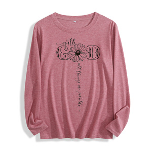 Camiseta de manga larga "Blessed <span class=keywords><strong>Cross</strong></span> Graphic" de algodón 100%, multicolor - Product Image 4