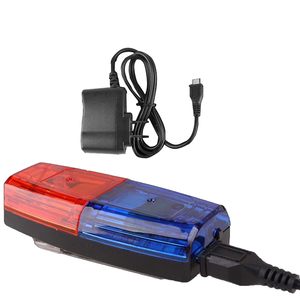 Có thể sạc lại LED cảnh báo giao thông ánh sáng IP68 không thấm nước Clip-on vai thiết bị màu đỏ màu xanh nhấp nháy làm bằng nhựa bền - Product Image 3