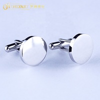 Boutons de manchette personnalisés ronds gravés avec logo sur mesure pour chemise à poignets français pour hommes, accessoire en acier inoxydable pour mariage