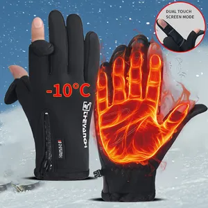 Màn hình cảm ứng chống nước Windproof chống trượt nhiệt ngón tay tay mở mùa đông găng tay cho nam giới phụ nữ