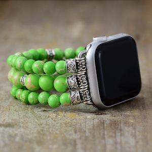 Bracelet perlé en résine pour Apple Watch, 7 couleurs, bracelet tendance pour Apple Watch - Product Image 5