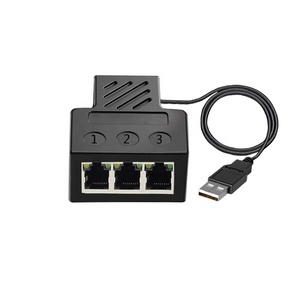 Заводской сетевой разветвитель <span class=keywords><strong>RJ45</strong></span>: 1 порт Ethernet на 3 порта, коннектор <span class=keywords><strong>RJ45</strong></span> (1 гнездо на 3 гнезда) с кабелем питания USB - Product Image 6