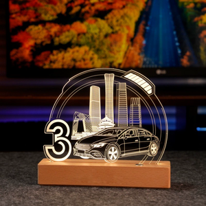 Promotion Gifts Home Solid Wood Base <b>Table</b> Lamp <b>Decor</b> Event <b>Top</b> <b>Decorative</b> Items Transparent Light up - Product Image 6