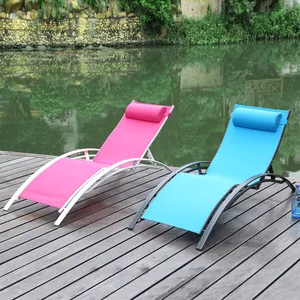 现代户外花园露台泳池海绵家具阳光沙滩躺椅