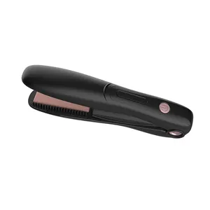 New Design Wireless Ceramic Coating Plate USB Charging Cordless Flat Iron Hair Mini Travel USB Rechargeable Flat Iron