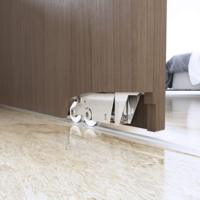 Herrajes para puerta de Granero corrediza flotante de 38 ", cierre suave, montaje en pared Interior, Kit rodante de pista oculta