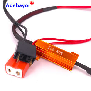 H7 50w 6ohm <span class=keywords><strong>Led</strong></span> Canbus Décodeur HID <span class=keywords><strong>LED</strong></span> Phare Ampoule Canbus Avertissement Annuleur <span class=keywords><strong>LED</strong></span> Résistance De Charge H4 H7 H11 9005 9006 - Product Image 1