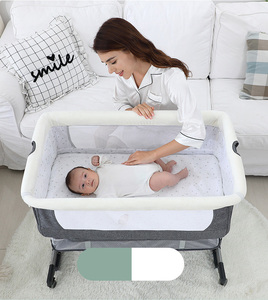 Lit d'appoint portable Dreamer pour bébé avec hauteur réglable, maille respirante, berceau sécurisé pour nouveau-né - Product Image 4