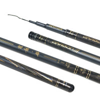 Canne à pêche en fibre de carbone FAST Action 3,6m-7,2m pour la pêche à la ligne en lac et en rivière, concours de pêche ciblant la carpe crucian, le bar, la perche et le snapper