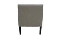 Fauteuil classique de style américain avec garniture cloutée, chaise d'appoint en tissu lin rembourré avec pieds en bois pour salon