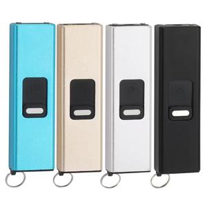 Wholesale Mini Compact LED USB Flashlight Outdoor Keychain 1502 Lightable Handheld Black Flashlight Designed for Women
