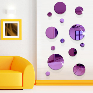 Salon toilette <span class=keywords><strong>miroir</strong></span> circulaire autocollant bricolage auto-adhésif décoration maison créative 3D acrylique <span class=keywords><strong>miroir</strong></span> autocollant - Product Image 3