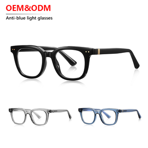 Chất lượng cao New Retro TR90 khung quang phong cách của nam giới 2025 kính quang học Gương phẳng chống ánh sáng màu xanh cận thị kính - Product Image 1