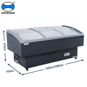 वाणिज्यिक सुपरमार्केट ग्लास दरवाजा मछली मांस प्रदर्शन रेफ्रिजरेटर गहरे फ्रीजर - Product Image 4