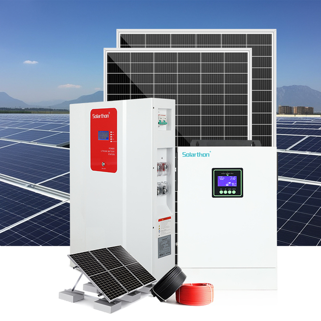 Solarthon 5.6KW Hybrid Solar Inverter 51.2V 230V Full Set System for Household Appliances Single Phase