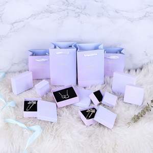Shopping Mall Gift Shop Handmade Shop Gradient Color Packaging <b>Box</b> Earrings Necklace Ring Bracelet Jewelry <b>Box</b> - Product Image 1