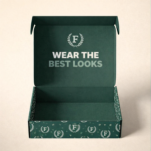 Caja de embalaje para calcetines y prendas de vestir para marcas en línea, caja de cartón corrugado tipo E con cierre automático, fabricante personalizado. - Product Image 3