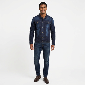 Veste en jean mince pour hommes de haute qualité automne décontracté grande taille vêtements d'extérieur vestes en jean respirant pour l'hiver - Product Image 1