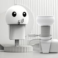 Enrouleur de câble en forme de pieuvre mignon pour chargeur, organisateur et support de câble flexible en silicone pour câble de données USB de téléphone