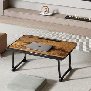 Modern Small <strong>Foldable</strong> MDF Computer <strong>Desk</strong> Portable Adjustable Laptop Stand Wooden Bed <strong>Table</strong> for Home Office School for Small - Product Image 6