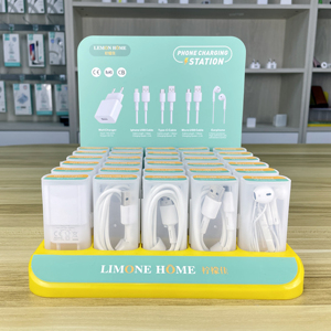 Nhà Máy Giá điện thoại di động phụ kiện hộp hiển thị với 30 cái <span class=keywords><strong>micro</strong></span> loại C V8 cáp <span class=keywords><strong>USB</strong></span> và tường sạc và tai nghe - Product Image 5