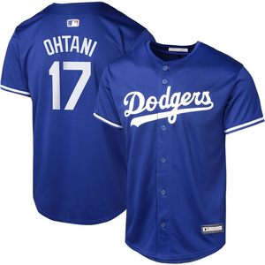 Maillot de baseball bleu alternatif FOXA Shohei Ohtani Dodgers pour enfants 8-20, vêtements de baseball respirants - Product Image 1