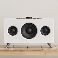 Altavoz Inalámbrico Portátil 2.1 con Diseño de Madera, Múltiples Reproductores, para Reuniones Sociales, Hogar y Escritorio, con Ranura para Tarjeta TF