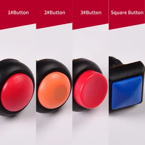 Mini interruptor momentáneo impermeable de 12mm, pulsador con reinicio automático, 3A, 250V, azul, blanco, verde, rojo, amarillo y negro