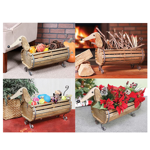 Lit de <span class=keywords><strong>jardin</strong></span> en bois pour enfants, 50 pièces, tonneau à fleurs en bois, support pour plantes, mignon, décoratif, en hauteur - Product Image 4