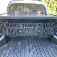 Filet de rangement à 3 poches en maille extensible pour coffre de voiture, filet de rangement en maille noire pour voiture, SUV, camionnette, coffre de fourgonnette