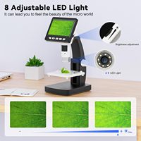 306-B Portable 2MP HD Monocular Electron Microscope with 8 LEDs and 4.3" IPS LCD Screen for Industrial Inspection