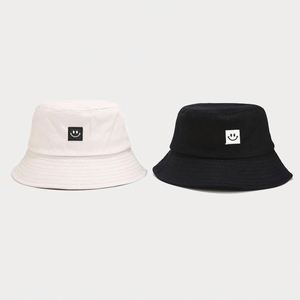 Smile Design Woven Label Fisherman Fashion Cotton Unisex Custom Bucket Hat Bulk for Outdoor - Product Image 2