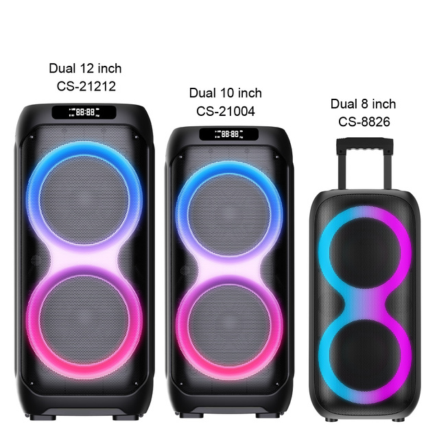 Portable RGB LED Display Speaker with 50-100W Output Full-Range Audio for Party Outdoor Home Use-TWS USB Wireless Surround Radio