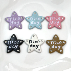 Breloques en résine acrylique Nice Day Star pour bijoux DIY, coques de téléphone, boucles de chaussures, pinces à cheveux et accessoires - Product Image 1