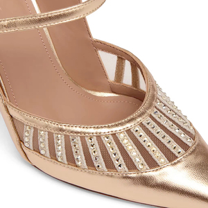 2025 nouveau populaire célèbre marque concepteur femmes sans lacet simple sangle Stiletto mince talon haut bout pointu pompes Mules pour mariage - Product Image 4