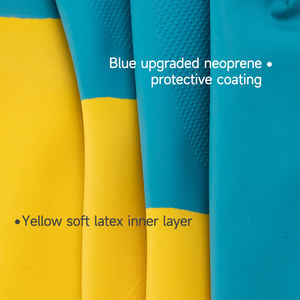 Üretici özelleştirilmiş endüstriyel güvenlik su geçirmez neopren iş eldivenleri elmas kavrama neopren asit Alkali direnci eldiven - Product Image 5