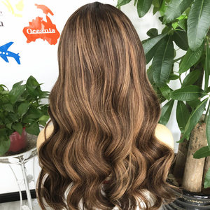 Parrucche Frontali in Pizzo 13x4 Marroni con Luci Bionde, 100% Capelli Umani, Parrucca Frontale in Pizzo - Product Image 4