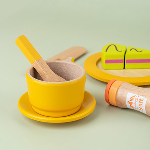 Jun Kai Ensemble de <span class=keywords><strong>cuisine</strong></span> en <span class=keywords><strong>bois</strong></span> pour thé de l'après-midi, jeu de simulation transfrontalier, pour enfants de 4 à 6 ans, avec gâteaux, collations et service à thé, <span class=keywords><strong>jouet</strong></span> combiné - Product Image 3