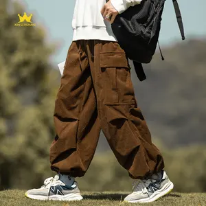 Calças cargo masculinas personalizadas com calças práticas com design de pernas, um par de calças de duas maneiras