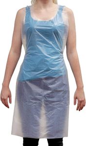 Food Grade Translucent HDPE Eco-Friendly Soft <b>Waterproof</b> Plastic Aprons Hairdressing <b>Overalls</b> Salons Blow Molding Process - Product Image 3