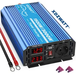Inversor de corriente xdzwatt 12V 24V DC a 120V 220V AC 1000W 1500W 2000W 3000W RV convertidor solar de onda sinusoidal pura alta baja frecuencia