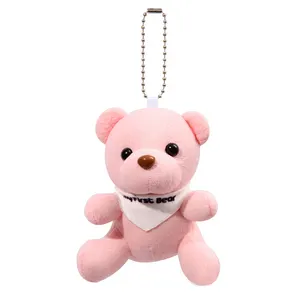 Nuovo prodotto 2023 moq personalizzato little bear doll peluche portachiavi ciondolo bambini peluche animali farciti peluche per regali per bambini