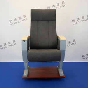 Chaise d'auditorium Manwa Expo HB665-2 grise avec accoudoirs pour hôpital et école - Product Image 4