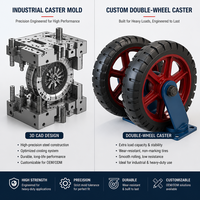 Ruedas de Goma de 16 Pulgadas Personalizadas, Extra Resistentes, de Doble Rueda, para Carros Industriales Aeroespaciales, Fabricación OEM, Venta al Por Mayor