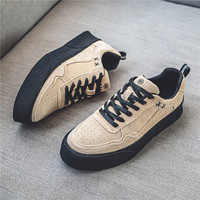 Chaussures de course et de marche pour hommes d'hiver, design de niche pour étudiants, tige en toile, antidérapantes, amortissantes, légères, tendance de la mode, noir