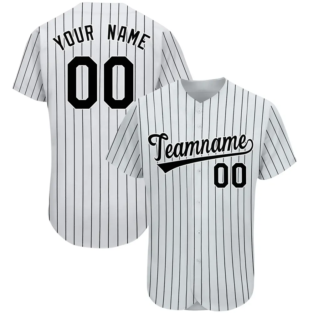 Maglia da Baseball a righe personalizzata da uomo a prezzi economici con stampa il tuo nome numero Outdoor Competition Training Street Sports Shirts