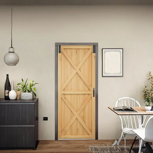 Kit completo de herrajes ajustables de latón para guía de suelo de puerta corredera tipo granero |   Oficinas, Baños y Apartamentos Modernos y Duraderos - Product Image 5