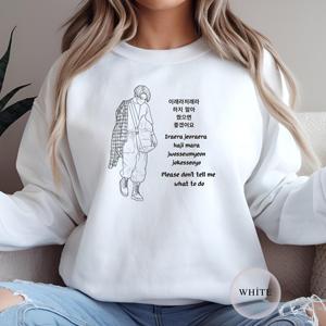 Maglietta Regalo per Amanti del K-pop OEM ODM con Stampa 'Please Don't Tell Me What To Do' - T-Shirt Grafica Streetwear Audace - Product Image 4