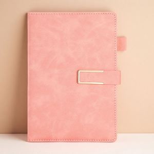 Promotion A5 Custom Luxury PU Leather Spiral & Sewing Bound Notebook with Magnetic Buckle Cover for Business - Product Image 2