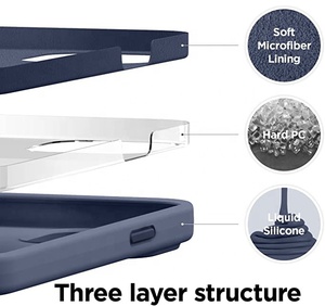 เคสสำหรับ iPhone 11 12 13 14 Pro Max,เคสหลังเบาะผ้าไมโครไฟเบอร์เนื้อนิ่มคลุมโทรศัพท์ด้วยเจลยางซิลิโคนเหลว - Product Image 3